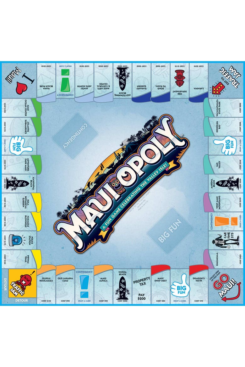 Maui Opoly Board Game, Alternate, color, Multicolored