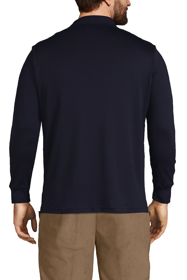 Long Sleeve Cotton Supima Polo Shirt, Alternate, color, Radiant Navy