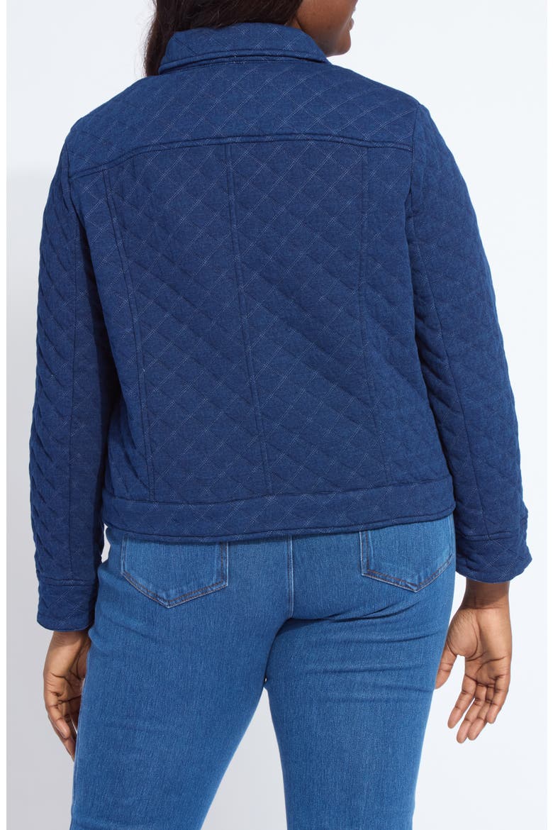 Elora Quilted Jersey Jacket, Alternate, color, INDIGO