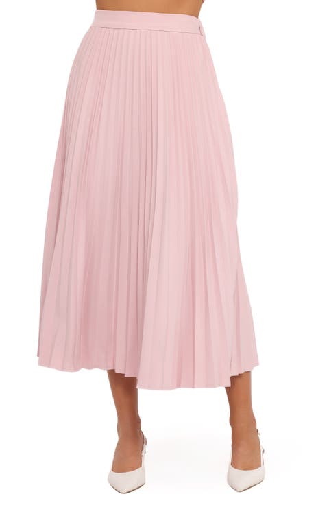 Liliana Pleated High Waist Midi Skirt