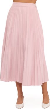 Petal & Pup Liliana Pleated High Waist Midi Skirt