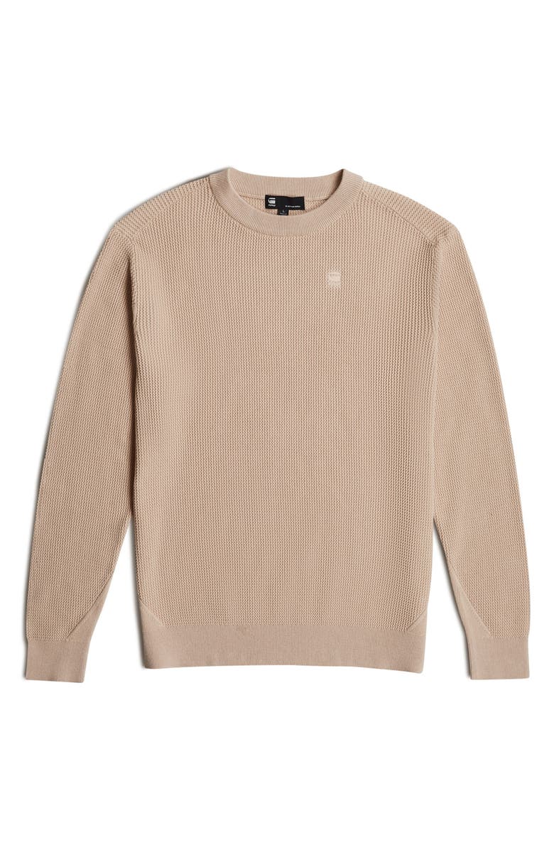 G-STAR Serrated Organic Cotton Crewneck Sweater, Alternate, color,