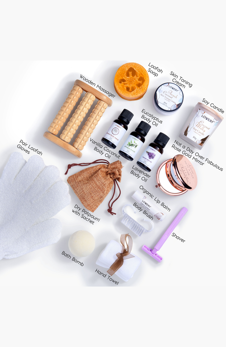 Lovery French Coconut Aromatherapy Handmade 20 pc Gift Box Set, Alternate, color, Coconut