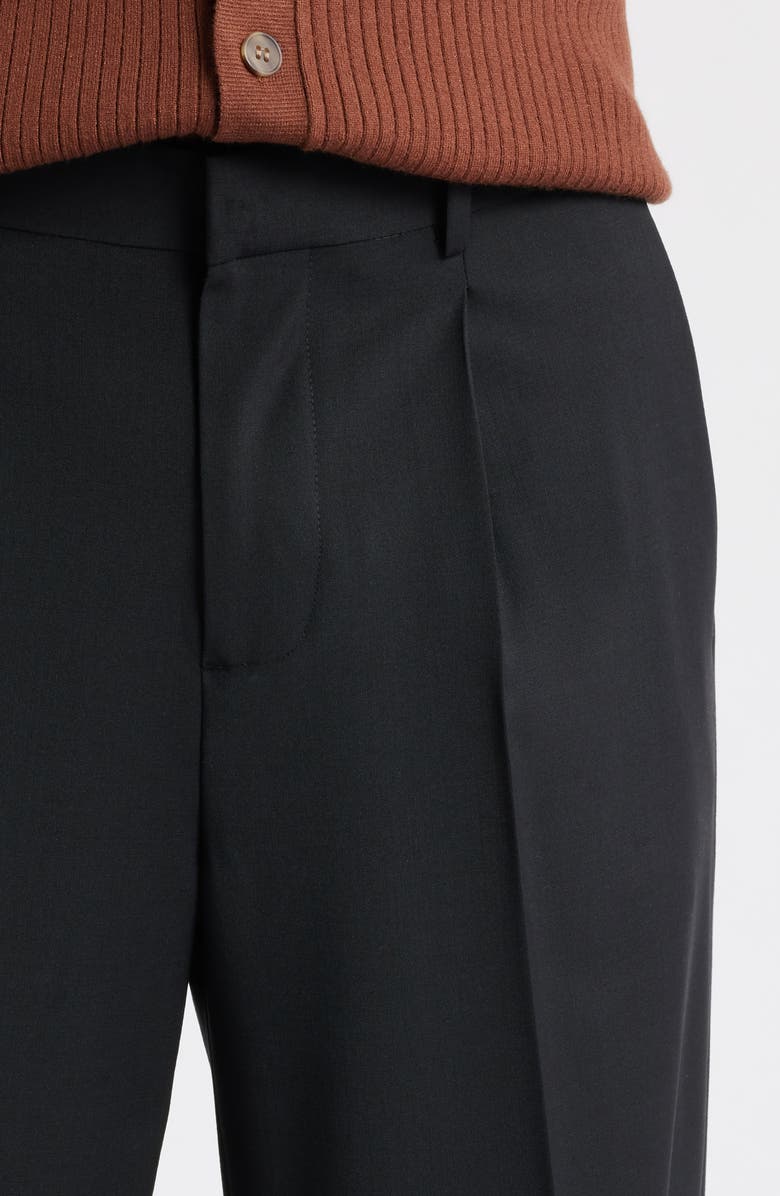 Open Edit Pleated Wide Leg Pants, Alternate, color, Black