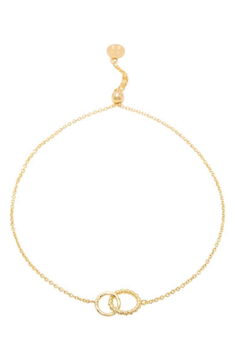 gorjana Crew Link Charm Slider Bracelet, Main, color, 