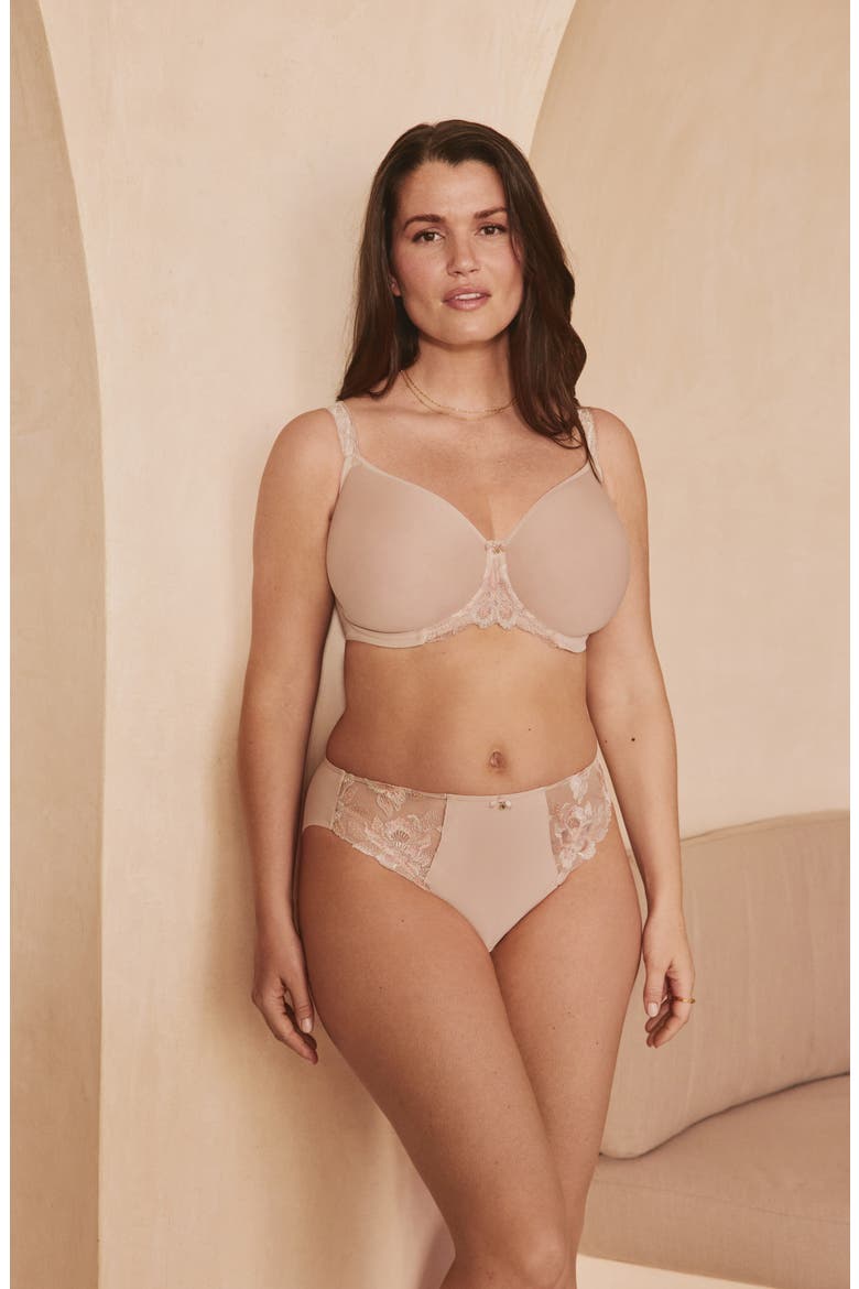 Magdalena Underwire Molded Spacer Bra, Alternate, color, NATURAL BEIGE
