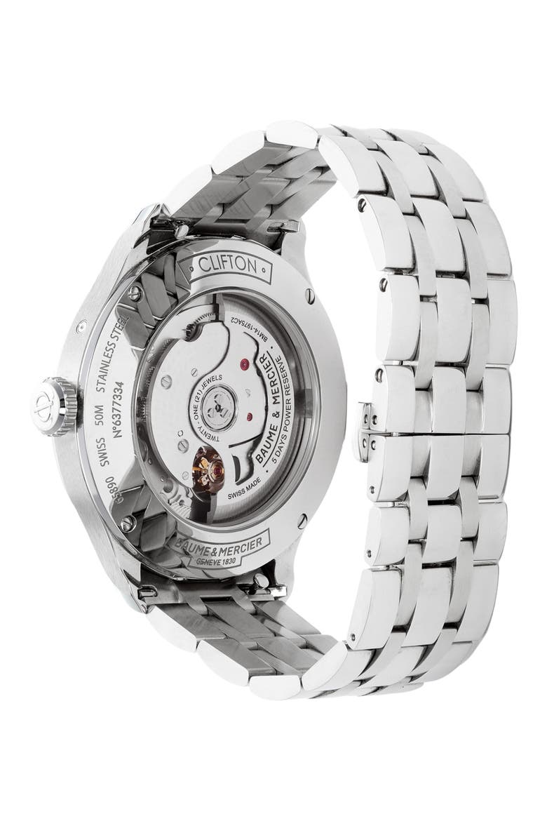 Clifton Automatic Moon Phase Bracelet Watch, 42mm, Alternate, color, LACQUERED BLUE