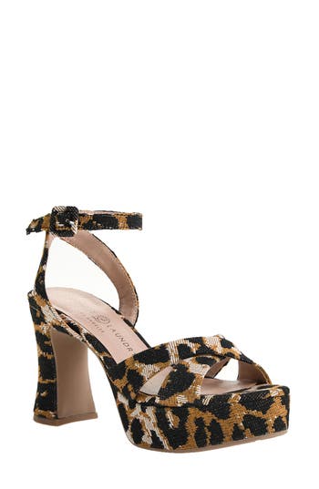 Chinese Laundry Thorie Ankle Strap Platform Sandal In Cream Multi