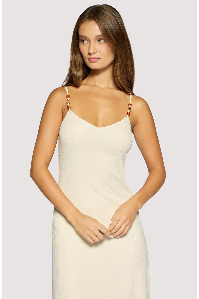 Juno Bead Strap Midi Dress, Alternate, color, IVORY