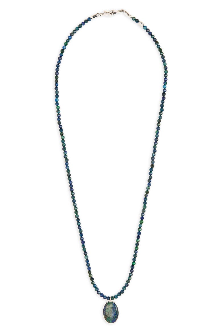 Azurite Pendant Necklace, Main, color, AZURITE