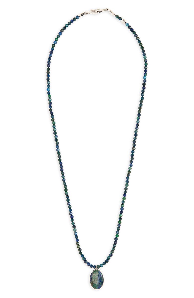 Caputo & Co. Azurite Pendant Necklace, Main, color,