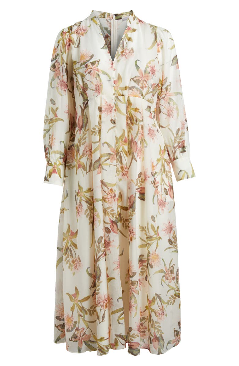 Chelsea28 Floral Long Sleeve Maxi Dress, Alternate, color, Ivory- Pink Bohem Botanical