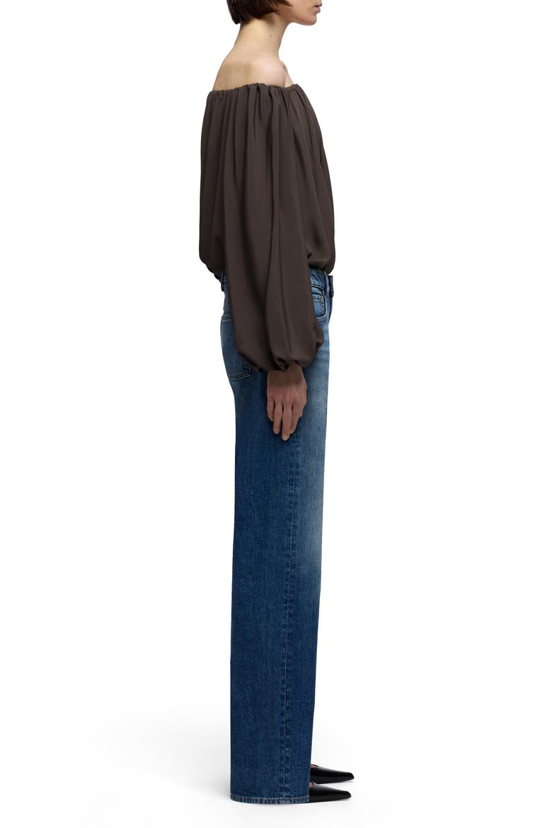 Low Rise Relaxed Straight Leg Jeans, Alternate, color, BLUE CORE