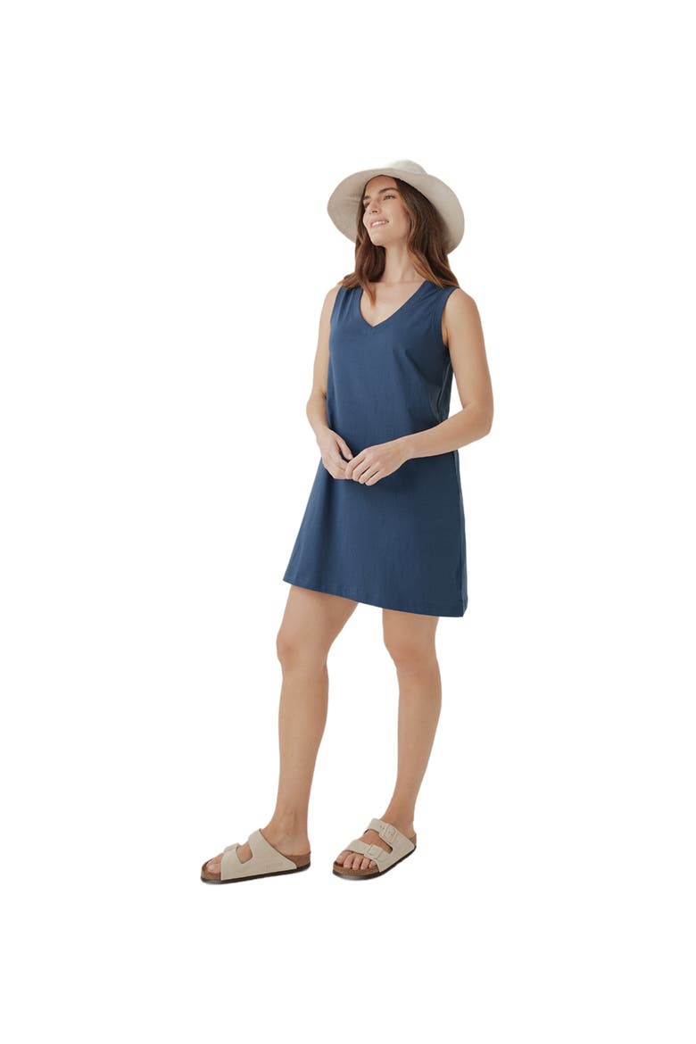 Organic Softspun A-Line Tank Dress, Alternate, color, French Navy