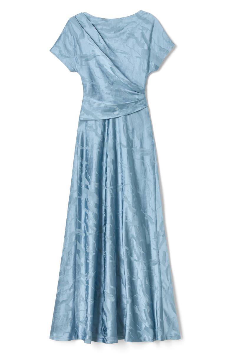 Lafayette 148 New York Gesture Drape Front Jacquard Gown, Alternate, color,