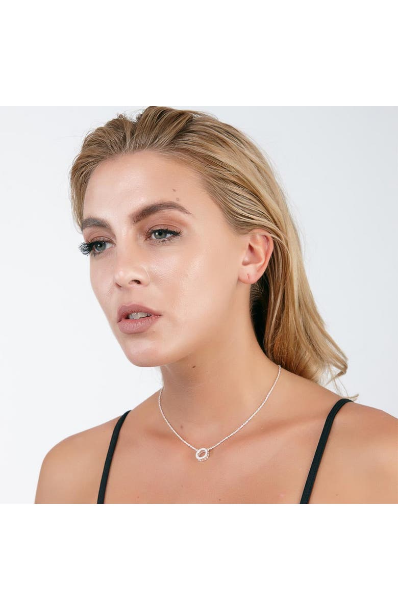 Lucy Quartermaine Art Deco Halo Pendant, Alternate, color, Sterling Silver