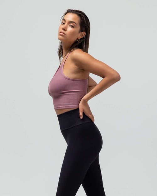 Reformer The Crop Racerback V-neck Tank Top In Purple