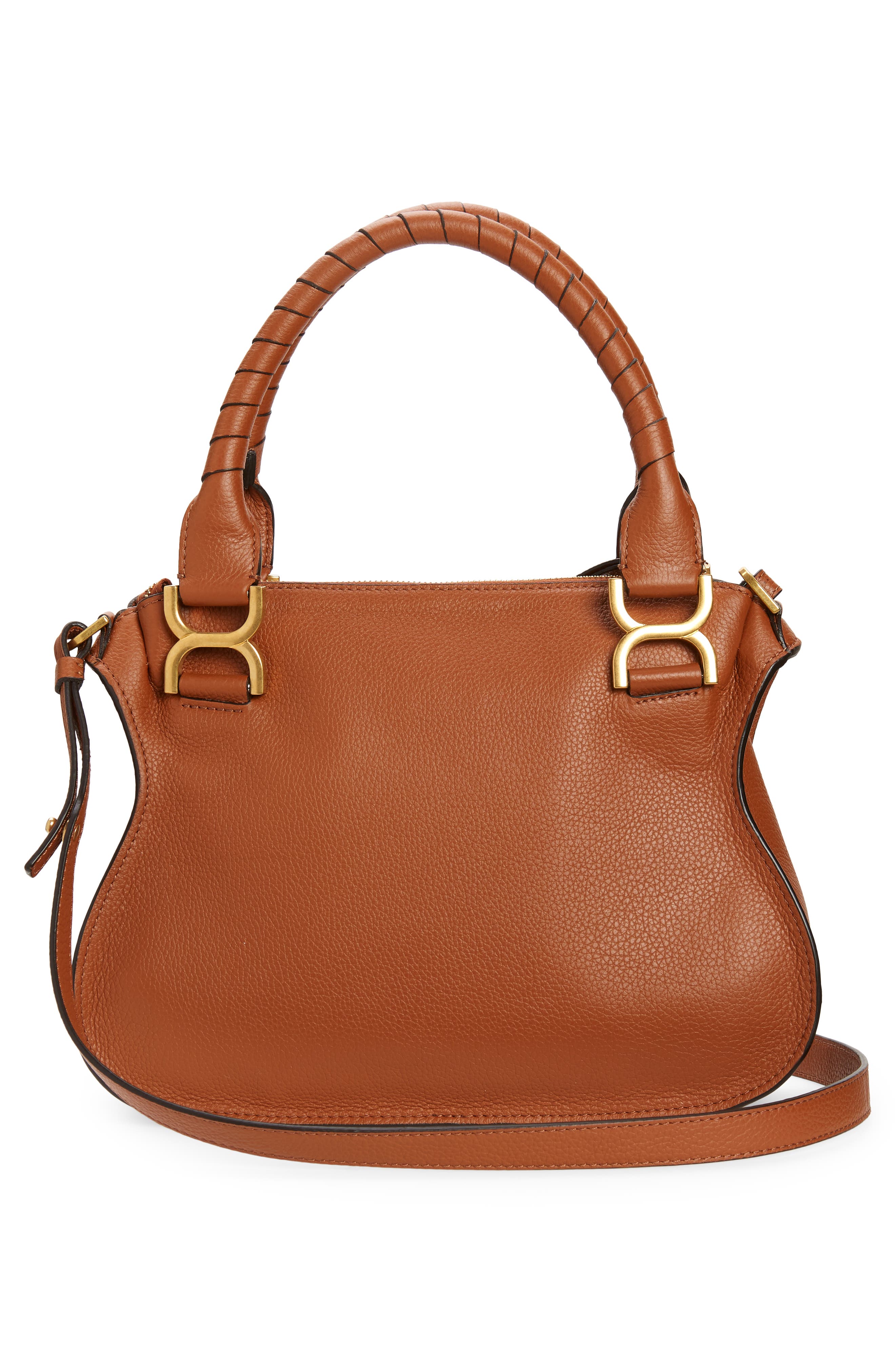 Small Marcie Leather Satchel, Alternate, color, TAN