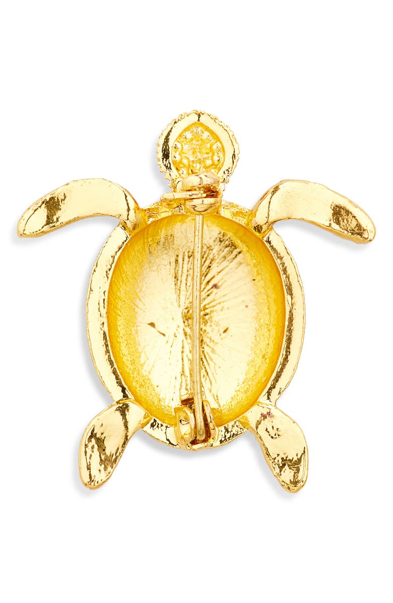 CLIFTON WILSON Green Turtle Lapel Pin, Alternate, color, Green