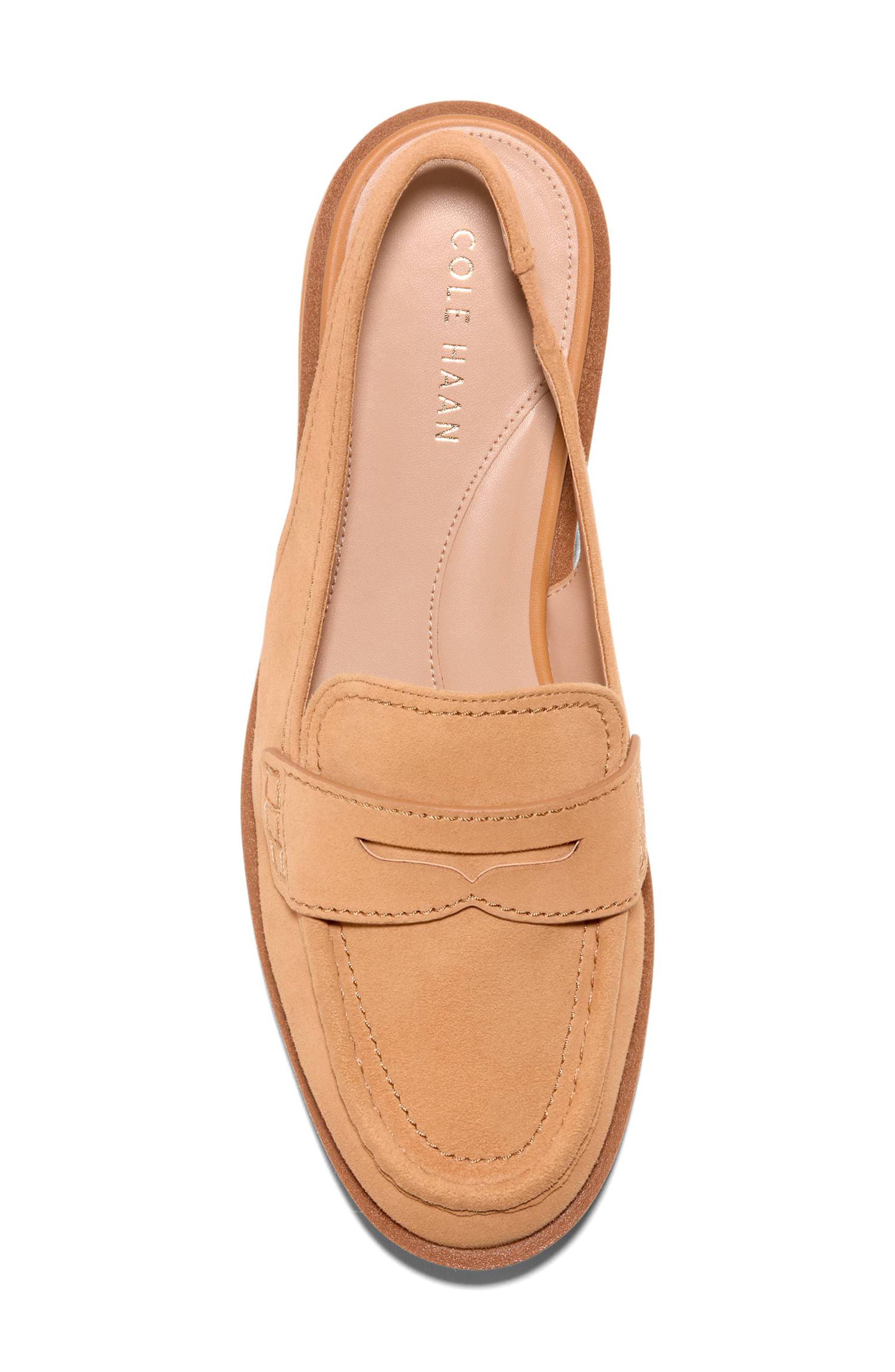 Cole Haan Gwendolyn Penny Slingback Loafer, Alternate, color, Biscuit Suede