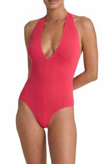 Commando Plunge Halter Neck Bodysuit