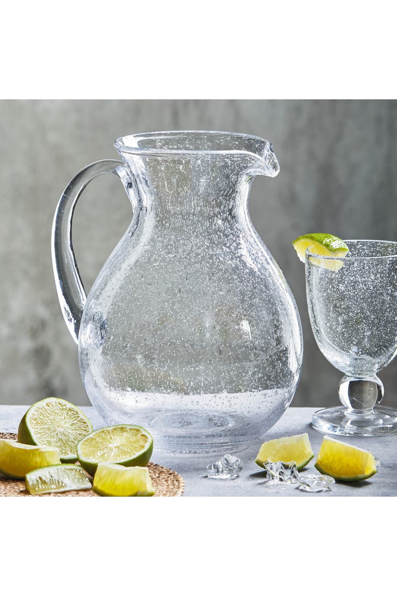 Bubble Glass Pitcher Clear Beverage Server for Everyday Use, Alternate, color, Clear