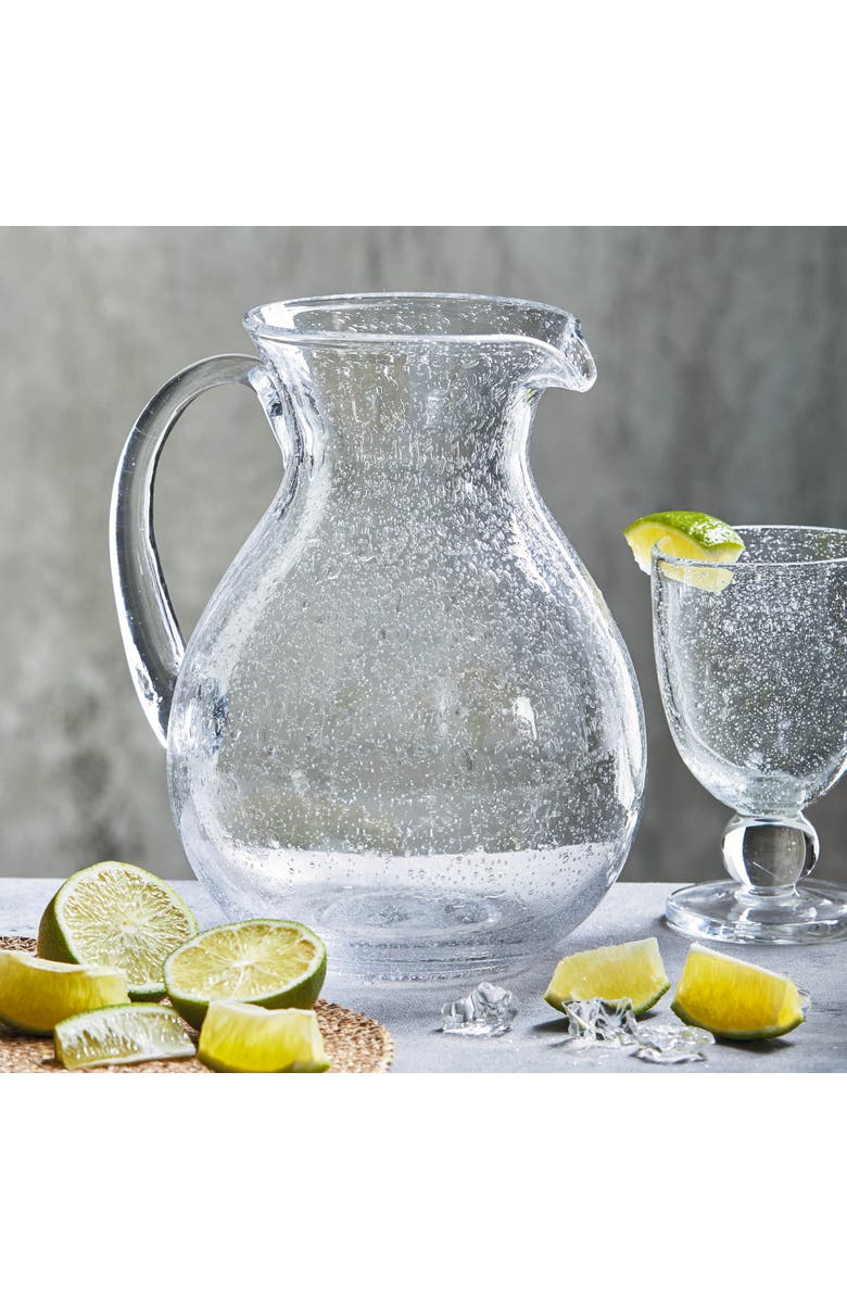 tag Bubble Glass Pitcher Clear Beverage Server for Everyday Use, Alternate, color, Clear