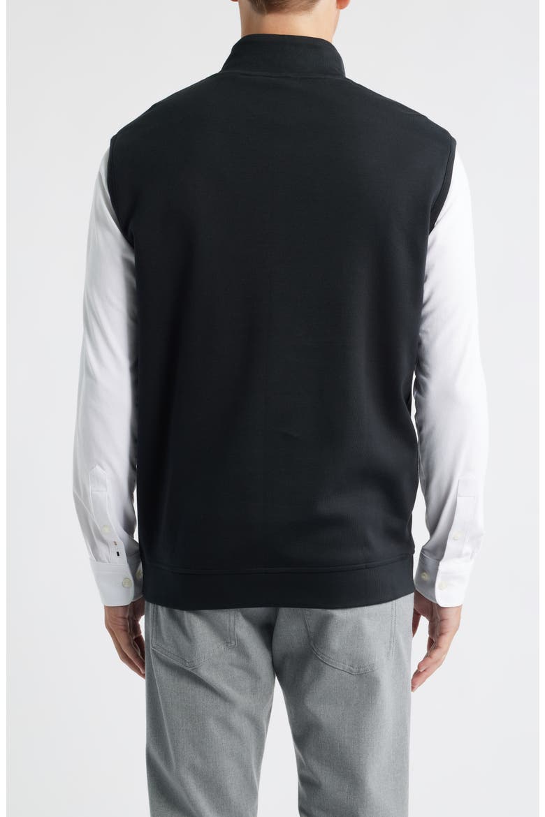 Pima Cotton Quarter Zip Vest, Alternate, color, BLACK