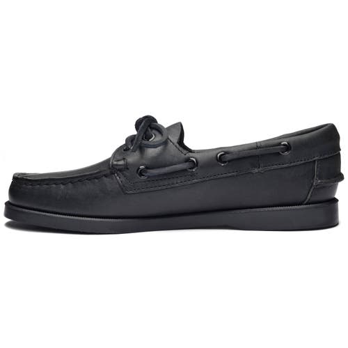 Sebago Multicolor Calf Hair Docksides Portland Raw Loafers In Black