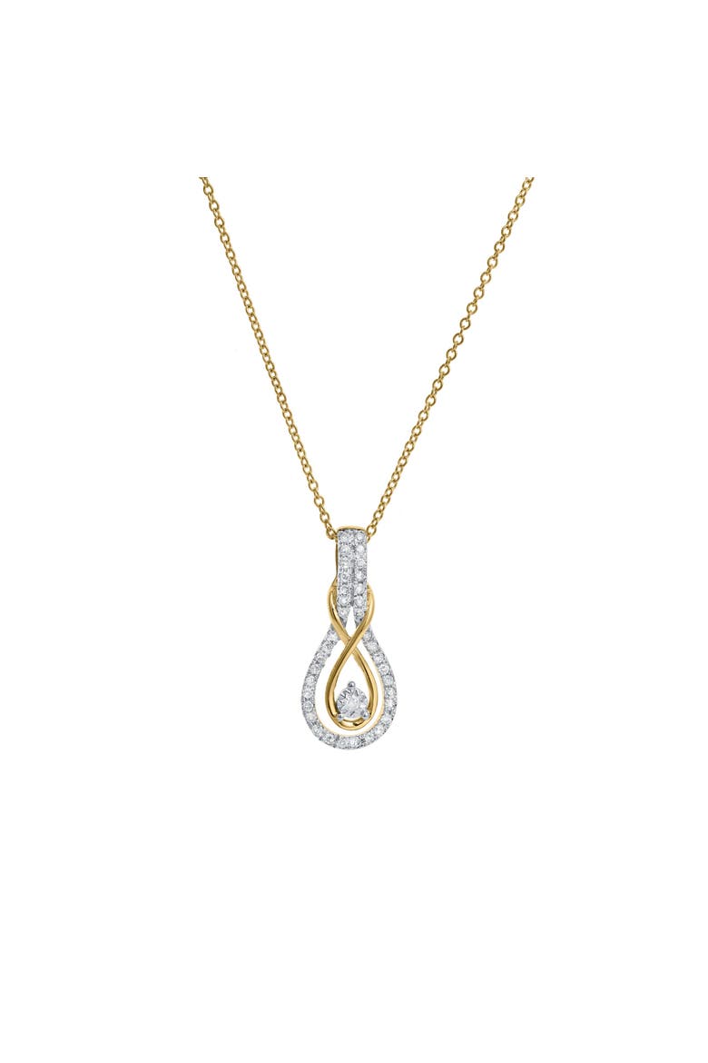 Aveline 14K Gold Diamond Pendant - 0.13 ct, Main, color, 14K Yellow Gold