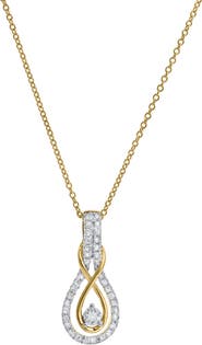 LuvMyJewelry Aveline 14K Gold Diamond Pendant - 0.13 ct