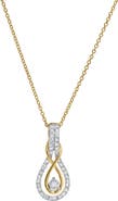 LuvMyJewelry Aveline 14K Gold Diamond Pendant - 0.13 ct