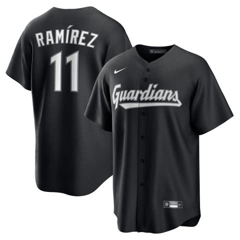 Men's Nike José Ramírez Black Cleveland Guardians Lights Out Replica Player Jersey