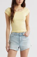BP. Lace Trim Cotton Blend T-Shirt