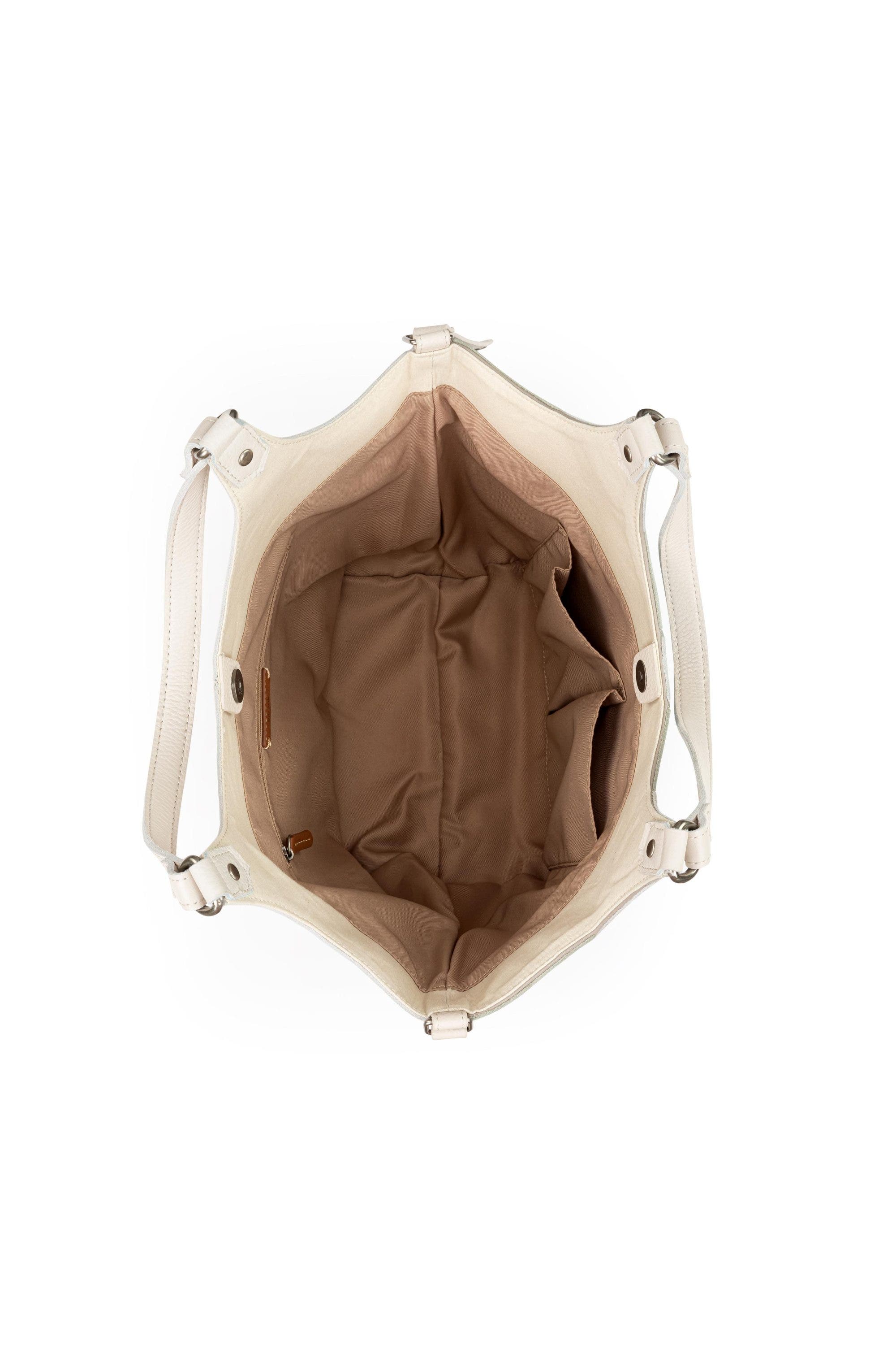 The Sak Roma Shopper Leather Tote Bag, Alternate, color, Loden Multi Patch