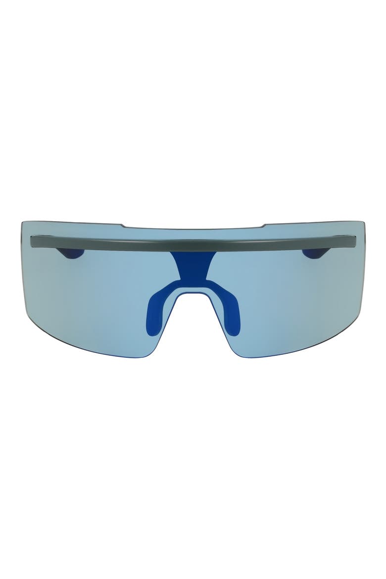 Echo Shield 67mm Sunglasses, Main, color, MATTE VINTAGE GREEN / BLUE MIR