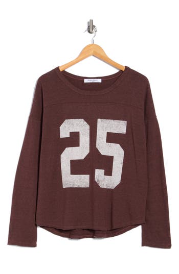 Project Social T Game On Slouchy Long Sleeve T-shirt In Brown