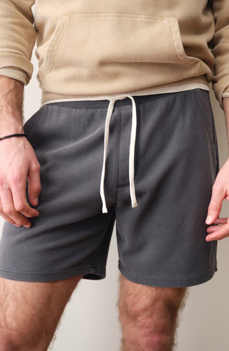 Marine Layer Cloud 9 Terry Shorts, Alternate, color, Asphalt