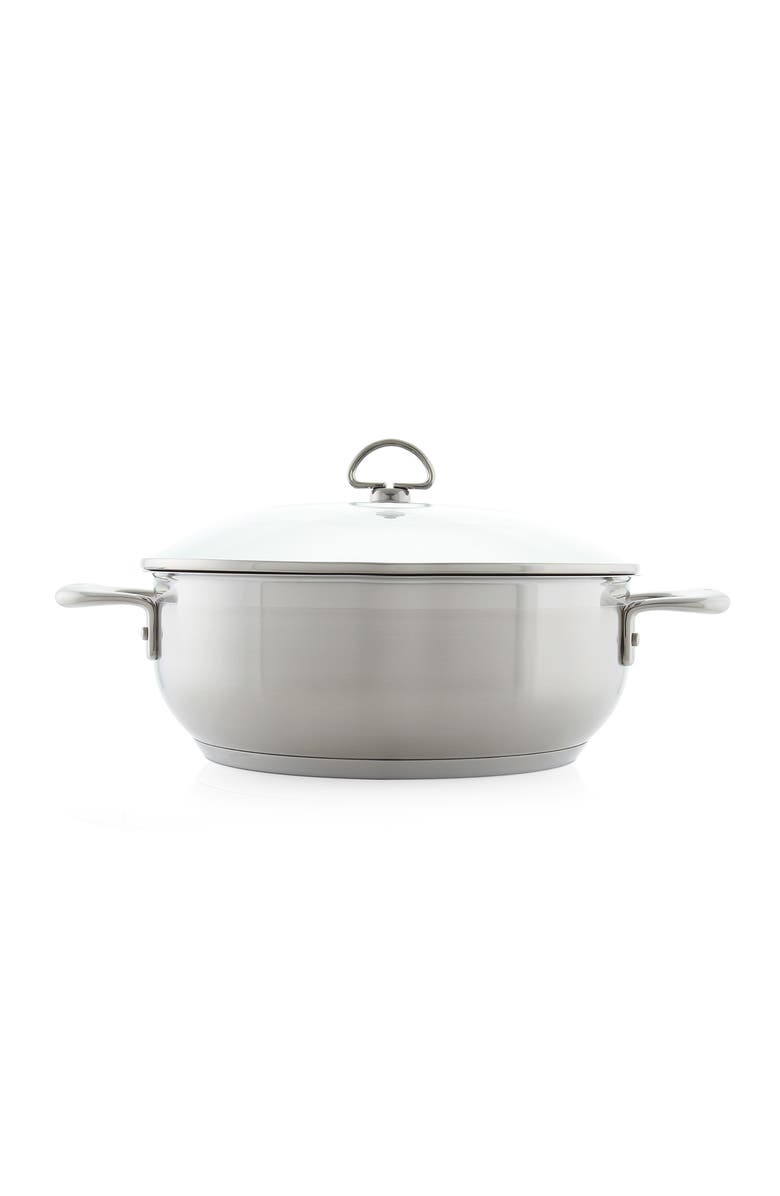 CHANTAL Induction 21 Steel 5 qt. Chef's Pan w/ Glass Lid, Alternate, color, Silver