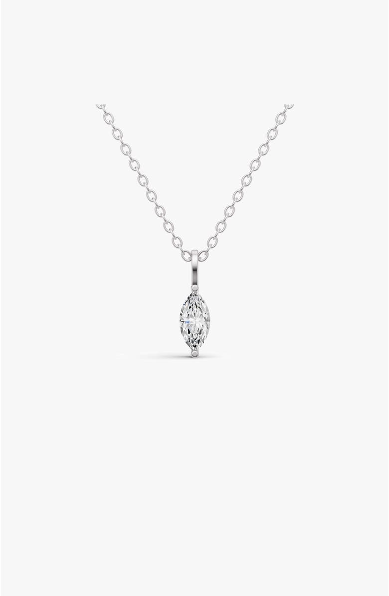 SEREIA OFFICIAL 14K Gold 0.5 ct Lab Grown Round Marquise Shape Diamond Solitaire, Main, color, White Gold