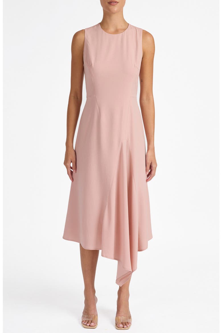 Kayla Sleeveless Asymmetric Fit and Flare Dress, Alternate, color, Sweet Pink