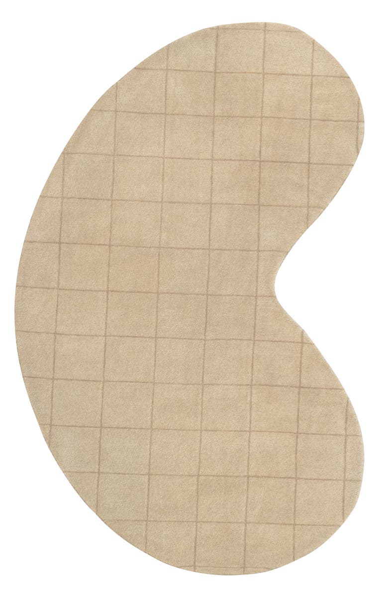 JONATHAN Y Bean Modern Plaid Grid Handwoven Wool Area Rug, Main, color, Beige/Light Brown
