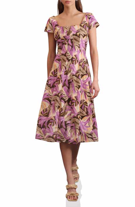 Avec Les Filles Seamed Fit and Flare Dress