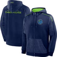 FANATICS Men's Fanatics Navy Minnesota Timberwolves Back Door Cut Play Defender Full-Zip Hoodie