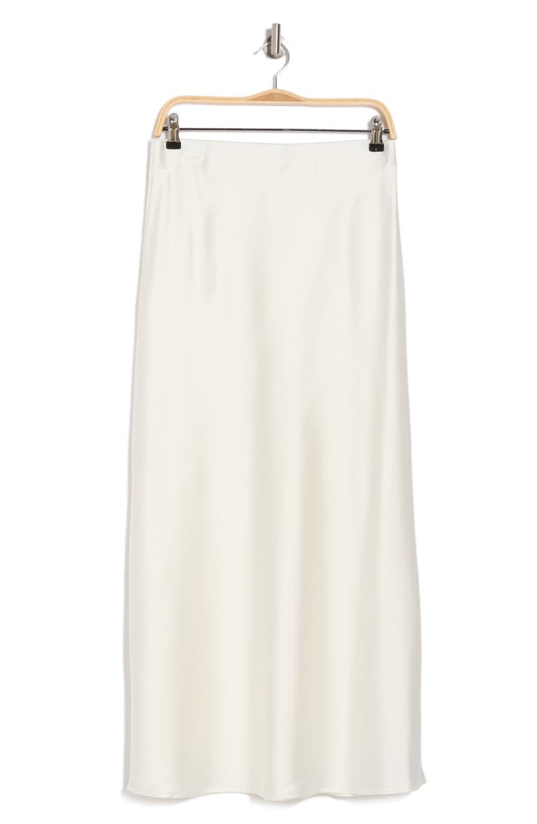 Renee C Satin A-Line Skirt, Alternate, color, Ivory