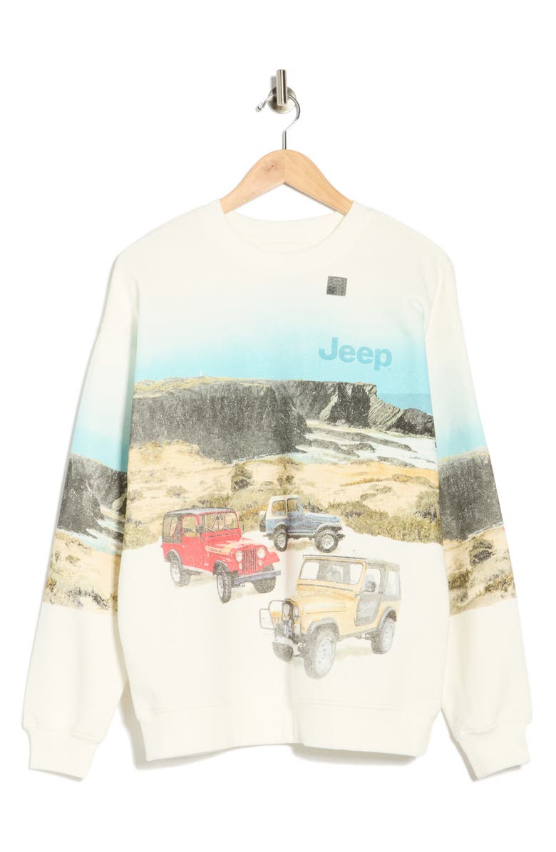 Goodie Two Sleeves Jeep Hill Sweatshirt, Alternate, color, Whisper White