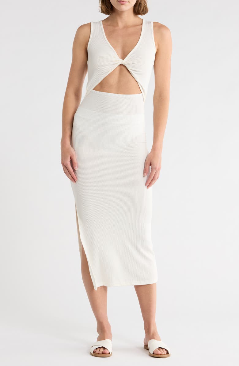 Elan Reversible Cutout Midi Cover-Up Dress, Alternate, color, White