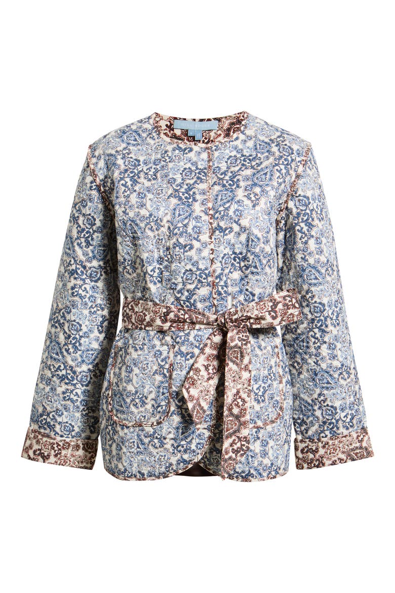 Quilted Belted Jacket, Alternate, color, PAISLEY FLORAL BLOCK
