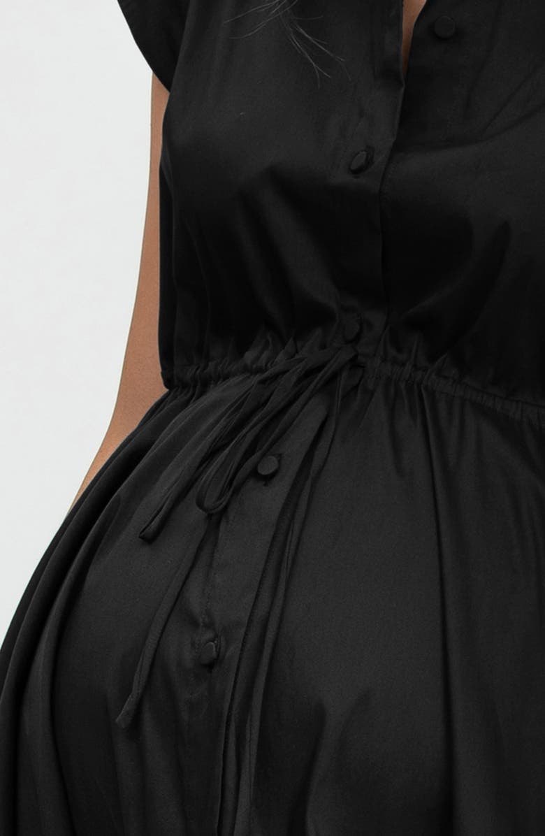PIETRO BRUNELLI MATERNITY Short Sleeve Maternity Shirtdress, Alternate, color, Black