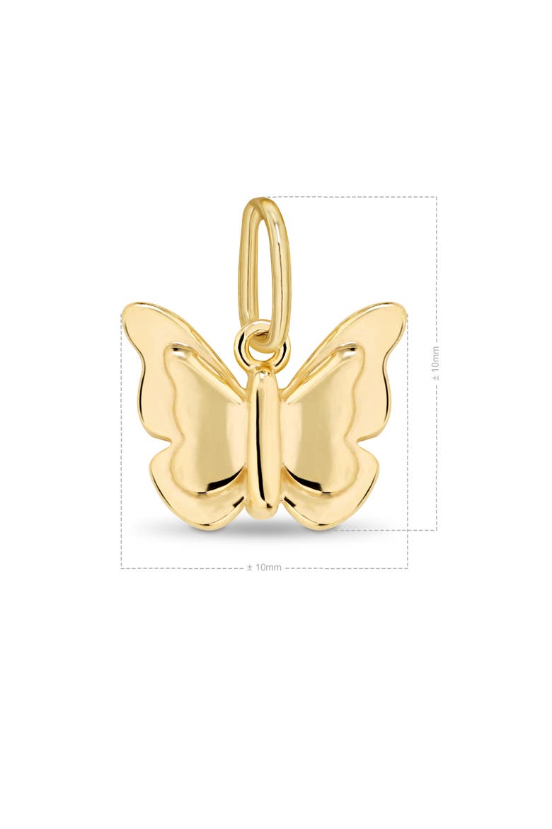 Butterfly Pendant in 14K Gold, Alternate, color, Yellow Gold